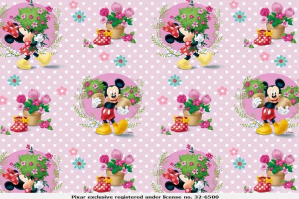 Baumwoll Jersey Digital Disney Mickey & Minnie Maus